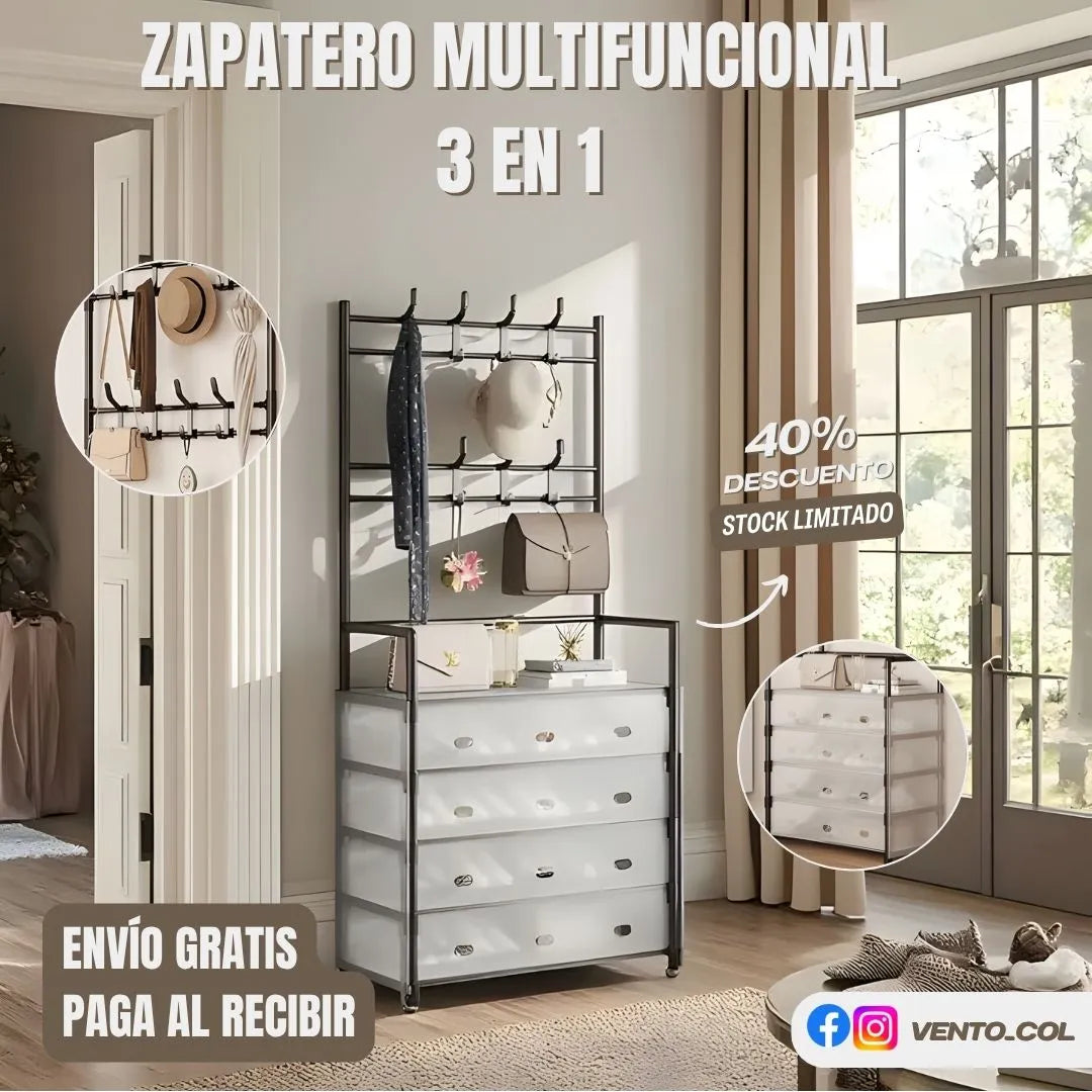 AURA: ZAPATERO MULTIFUNCIONAL 3 EN 1