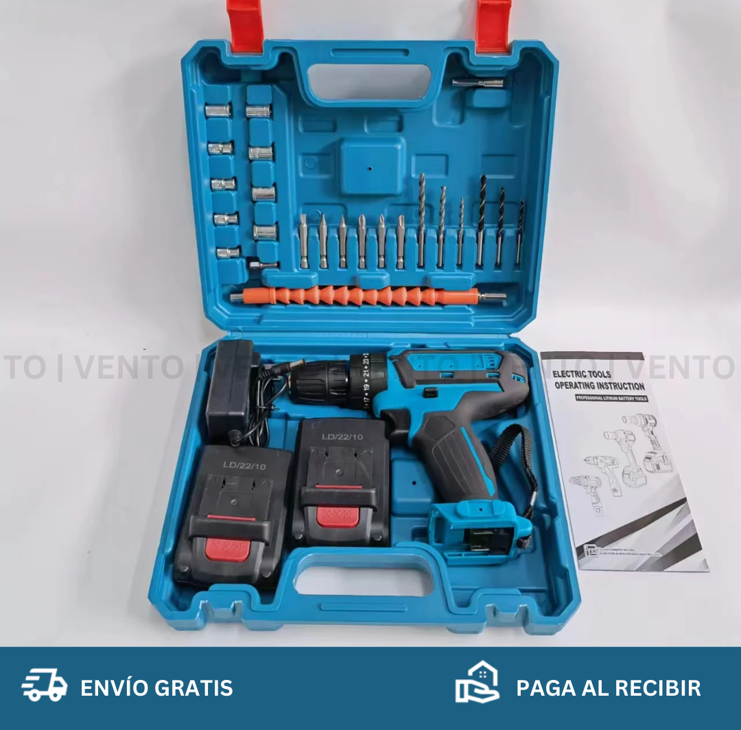 MASTERDRILL: KIT TALADRO INALÁMBRICO