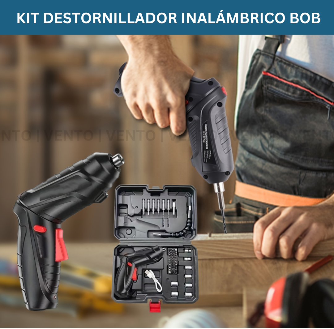 KIT DESTORNILLADOR INALÁMBRICO BOB