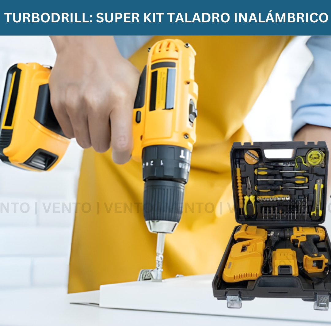 TURBODRILL: SUPER KIT TALADRO INALÁMBRICO